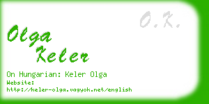 olga keler business card